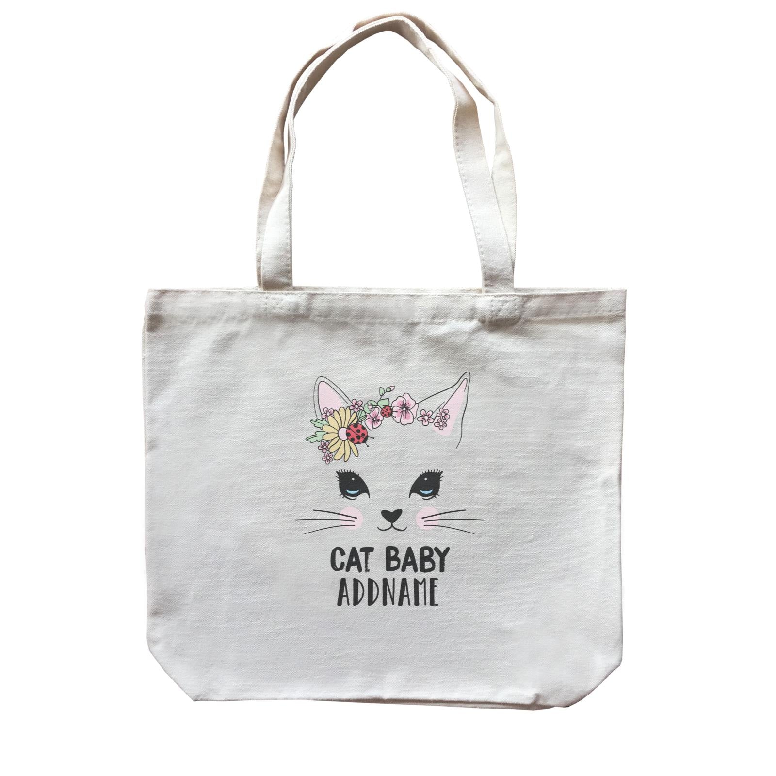Cool Vibrant Series Cat Baby Addname Canvas Bag