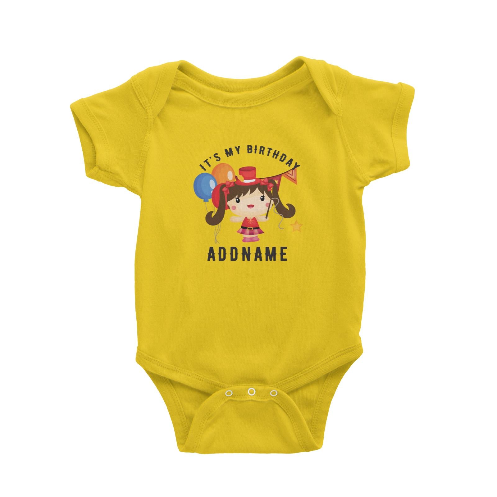 Birthday Circus Happy Girl Leader of Performance It's My Birthday Addname Baby Romper