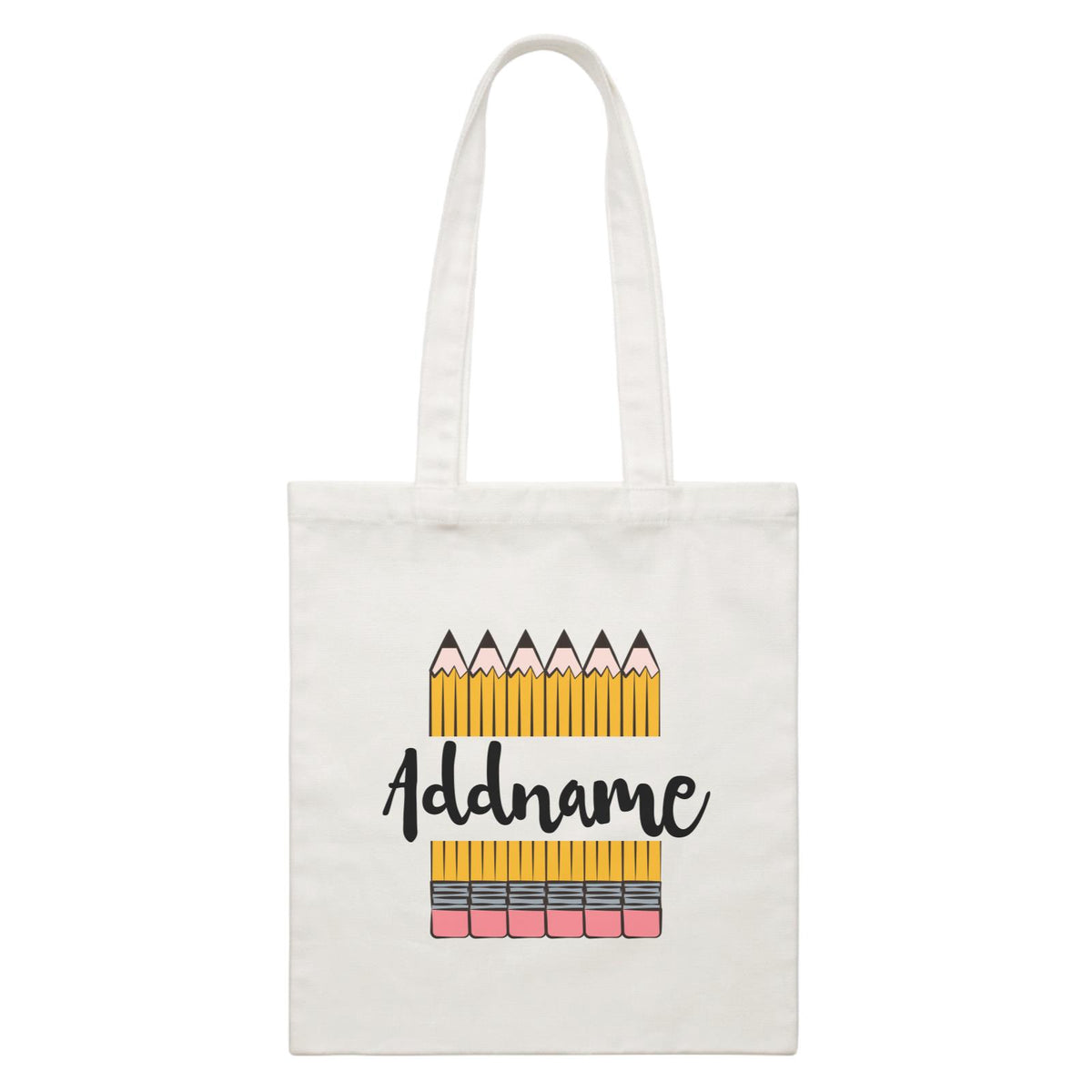 Doodle Series - Six Pencils White Canvas Bag