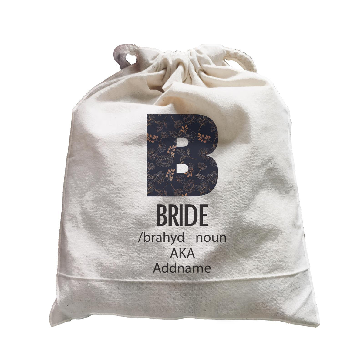 Wedding Troop Western B Floral Pattern Bride Addname Satchel