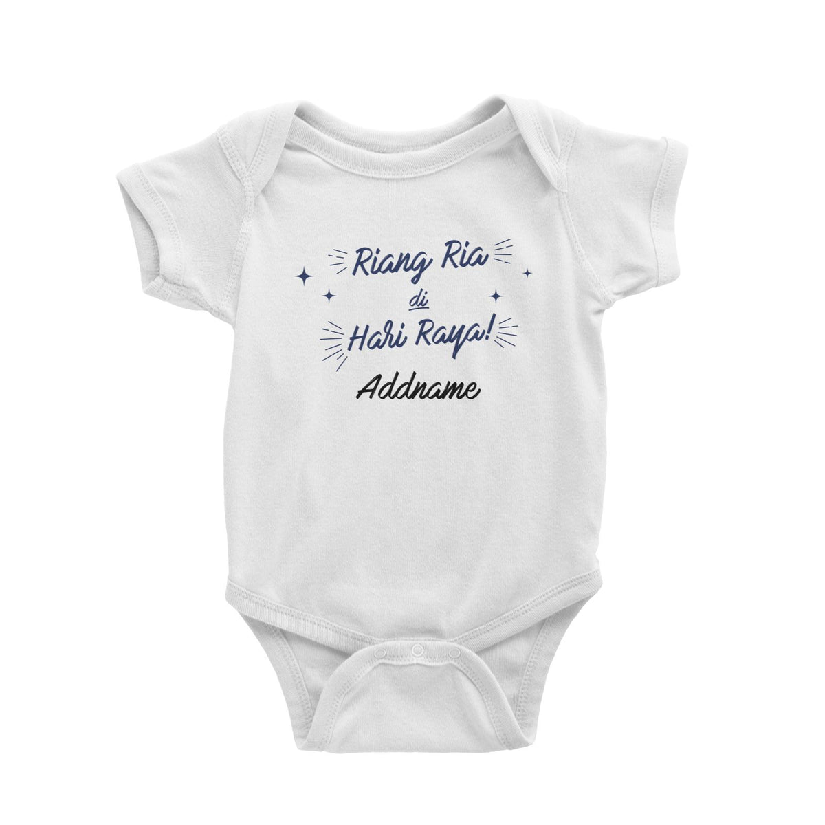 Riang Ria Di Hari Raya Raya Typography Baby Romper
