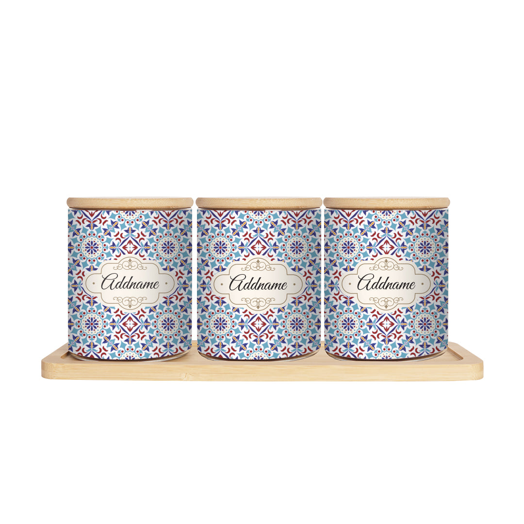 Arabesque Agean Blue Canister
