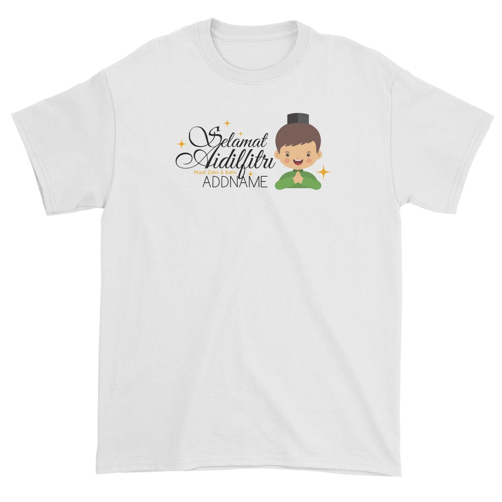 Selamat Aidilfitri Man Unisex T-Shirt Raya Personalizable Designs Sweet Character