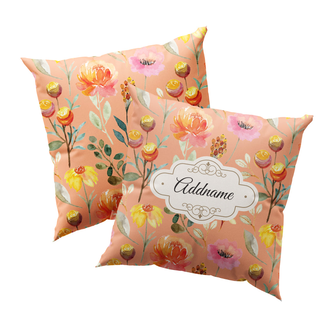 Laura Series - Carnelian Full Print Cushion Cover with Inner Cushion
