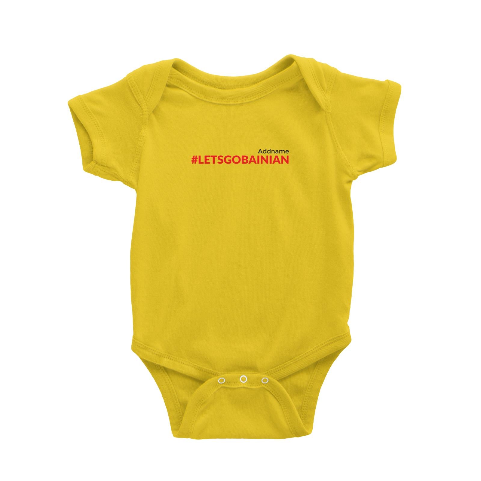 Chinese New Year Hashtag Lets Go Bai Nian Baby Romper  Personalizable Designs
