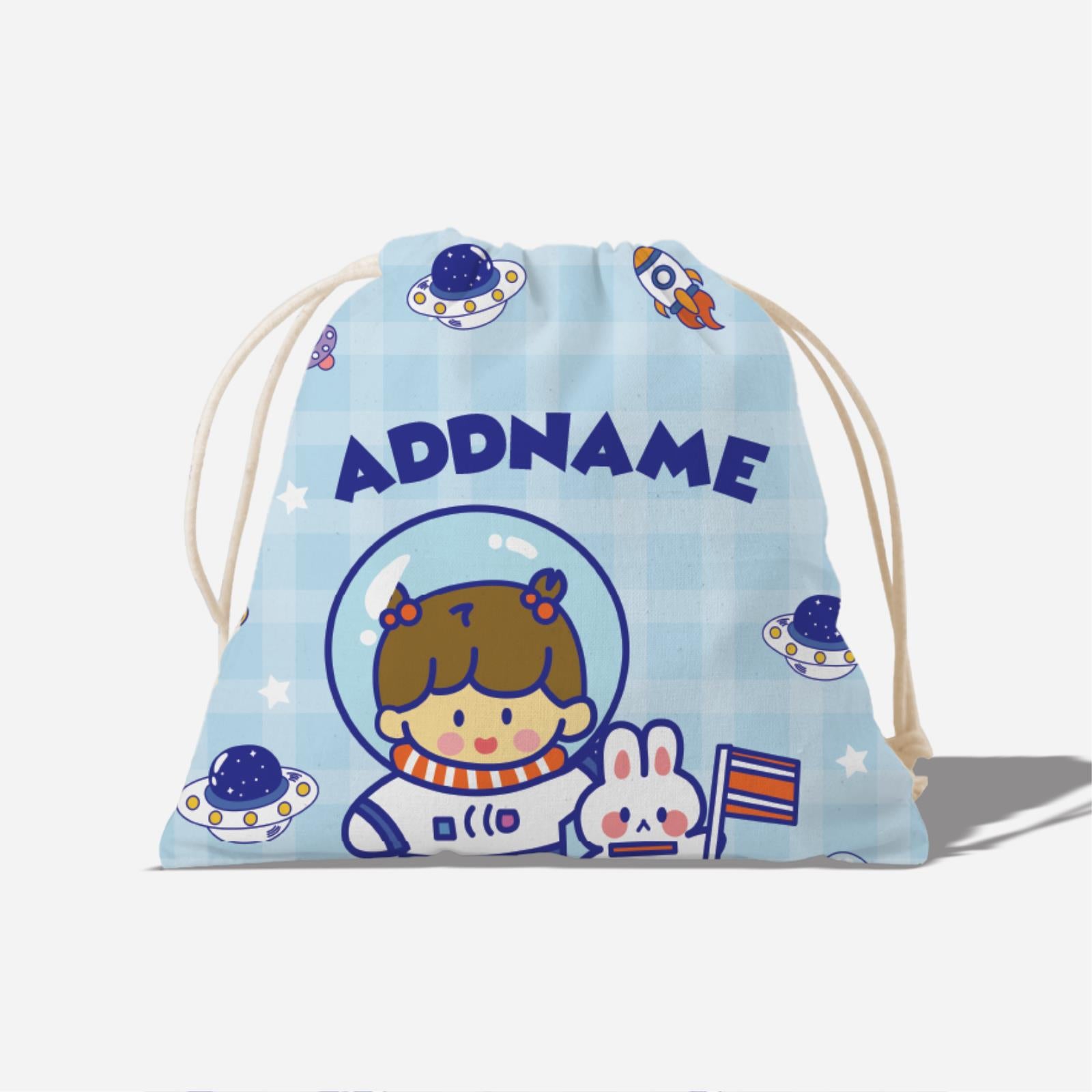 Cute Doodle Series Full Print Satchel - Blue Space Dream