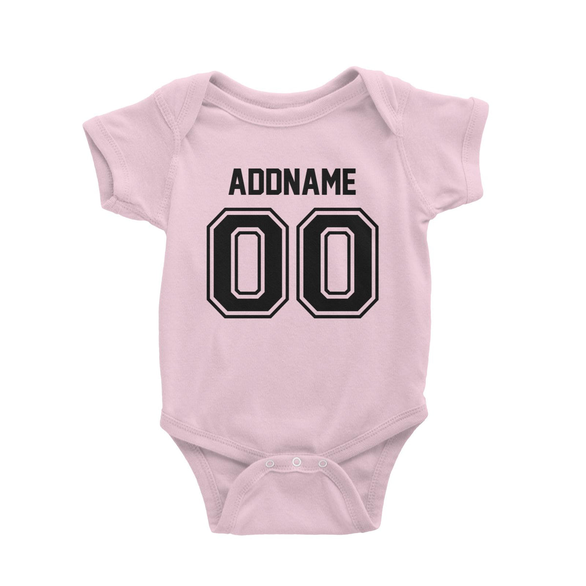 Jersey Font With Name and Number Baby Romper
