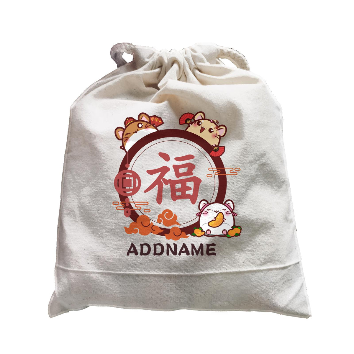 Prosperous Mouse Series Hamster Happiness Emblem Satchel