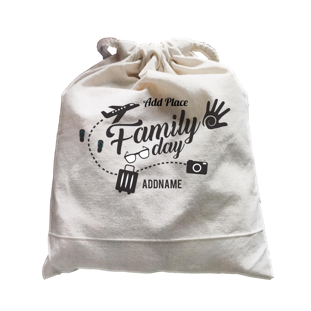 Family Day Flight Vacation Icon Family Day Addname And Add Place Satchel