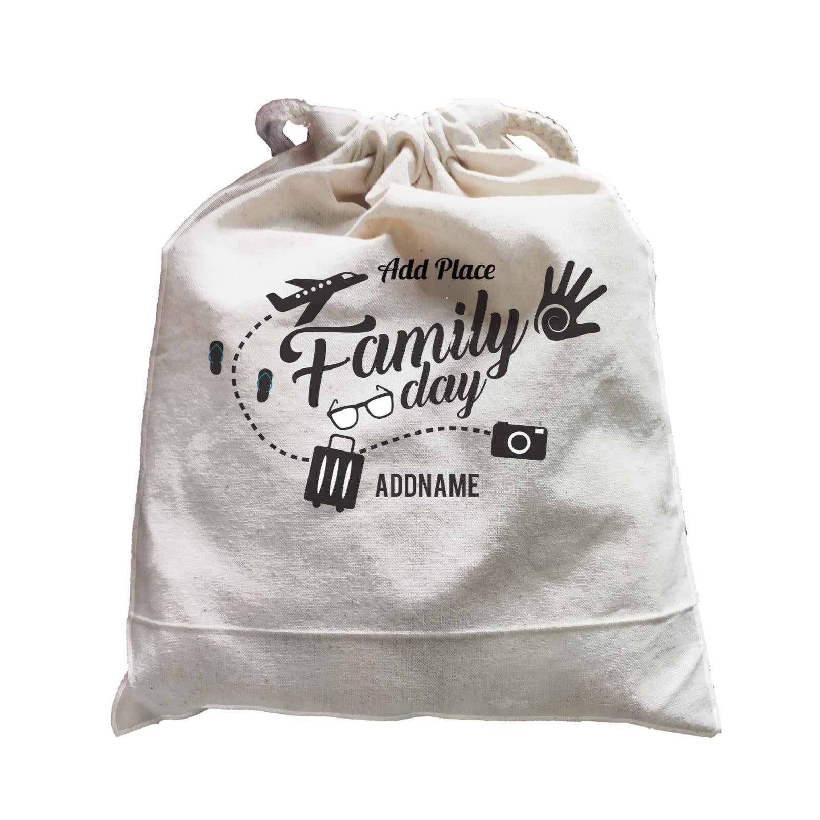Family Day Flight Vacation Icon Family Day Addname And Add Place Satchel