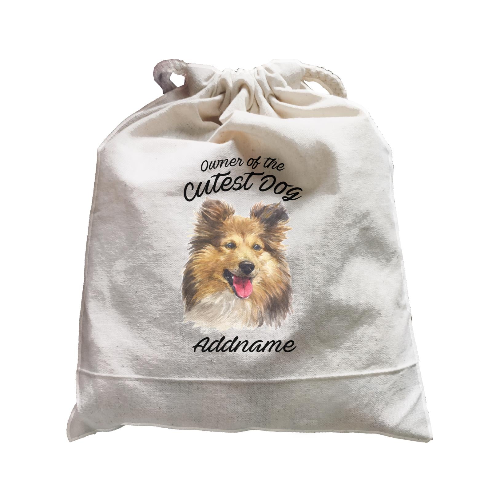 Watercolor Dog Owner Of The Cutest Dog Shetland Sheepdog Addname Satchel