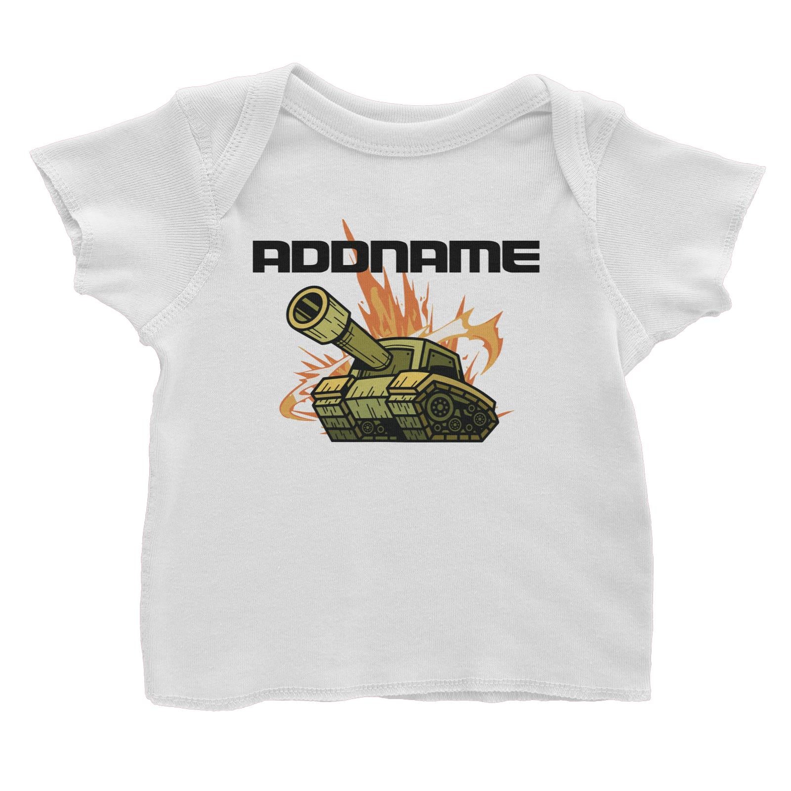 Birthday Battle Theme Tank Addname Baby T-Shirt