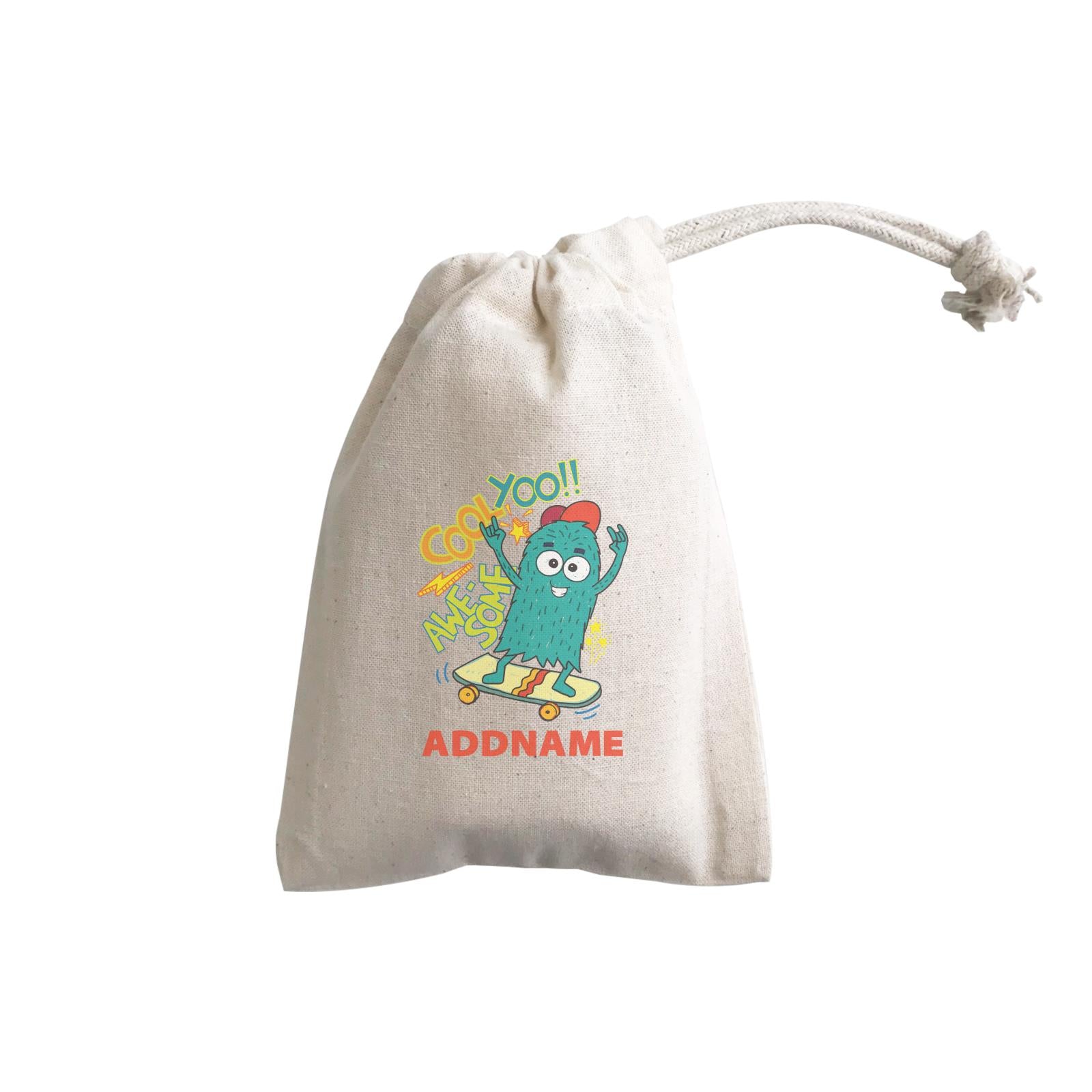 Cool Cute Monster Cool Yoo Awesome Skateboard Monster Addname GP Gift Pouch