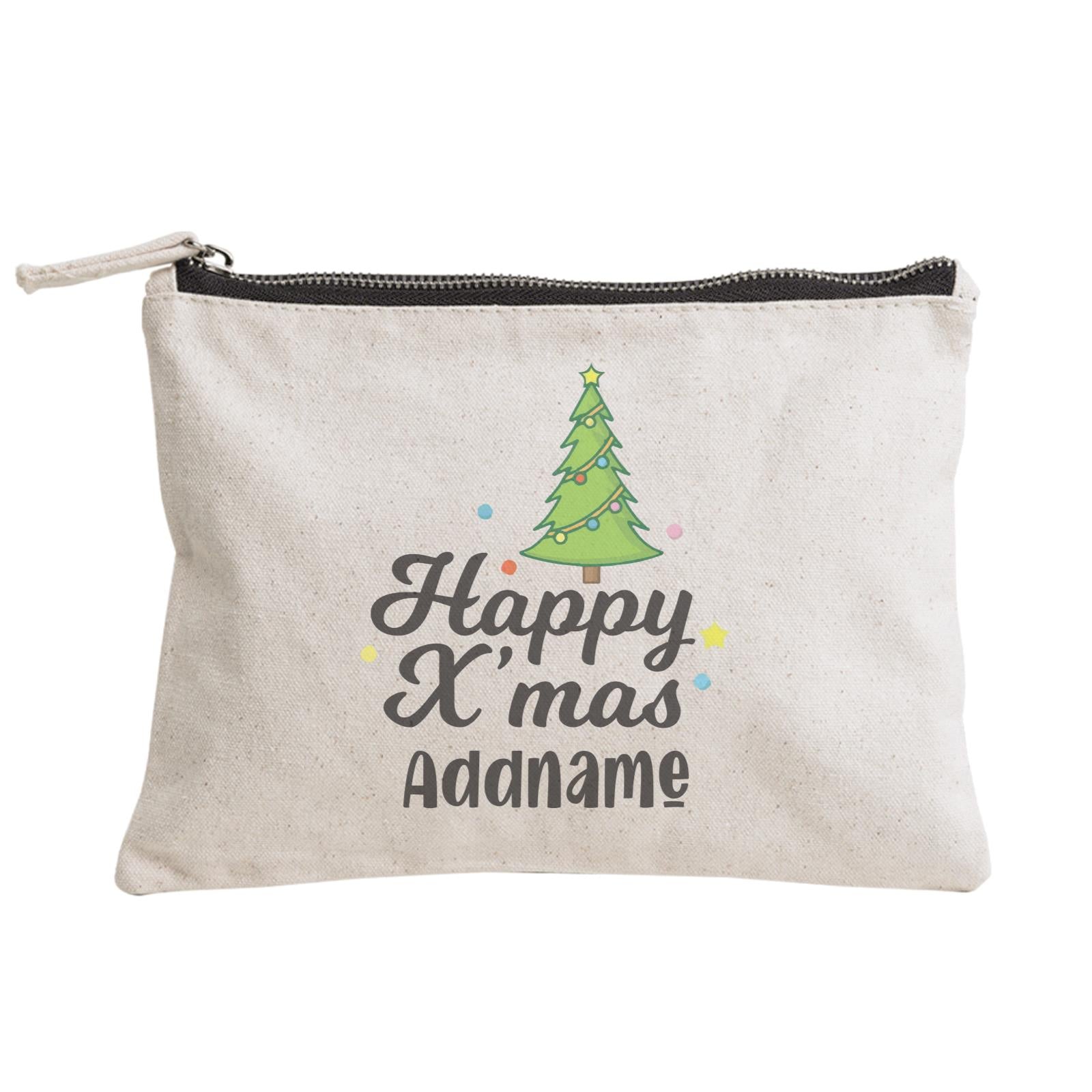 Christmas Series Christmas Tree Happy X'mas Zipper Pouch