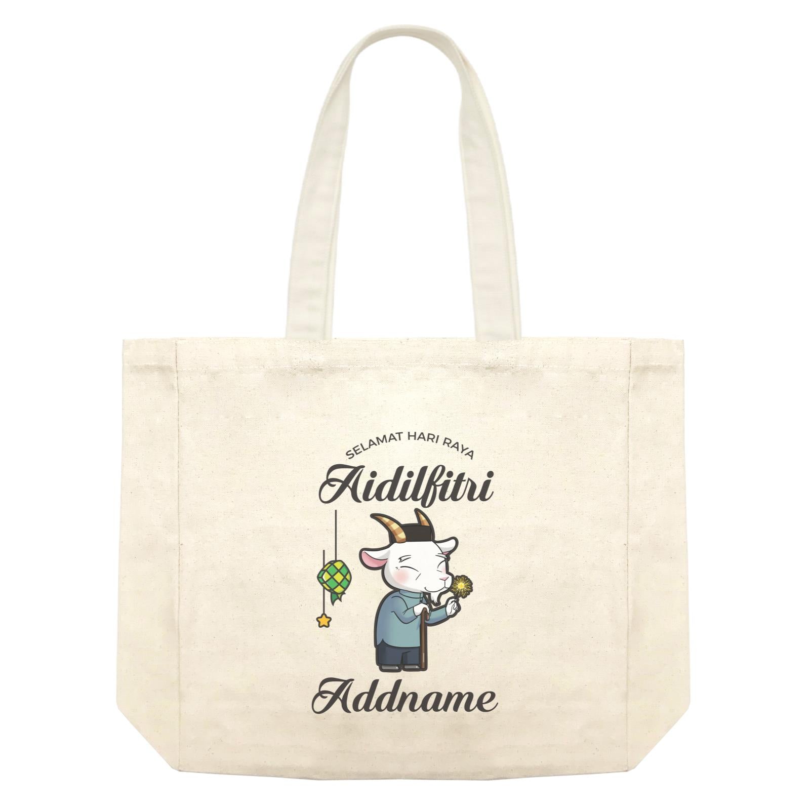 Raya Cute Animals Grandpa Lamb Wishes Selamat Hari Raya Aidilfitri Shopping Bag