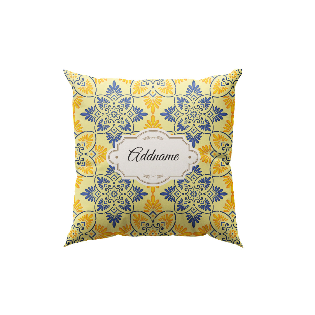 Moroccan Series - Arabesque Butter Blue Full Print Cushion Cover with Inner Cushion