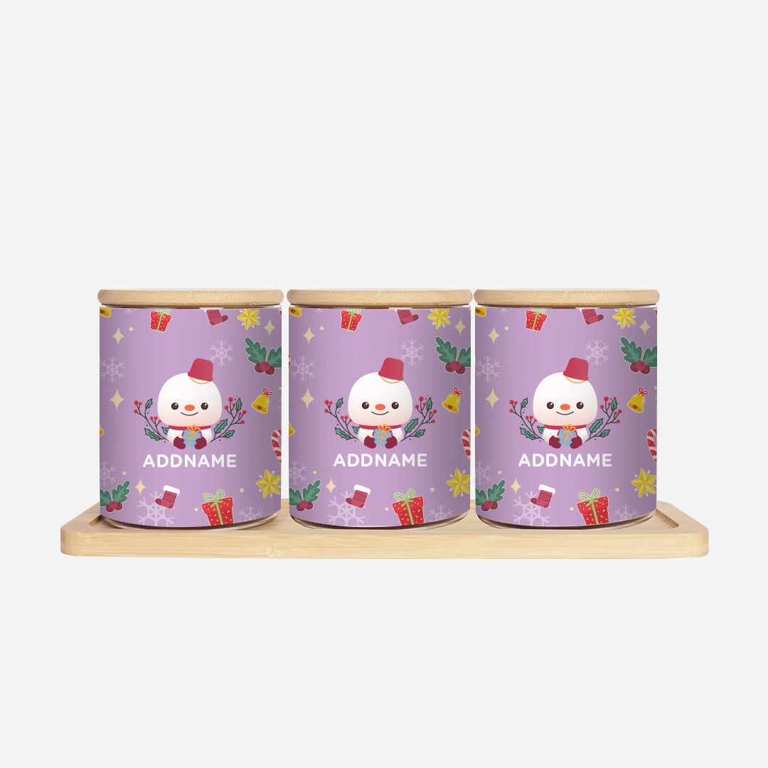 Christmas Cute Animal Series Canister - Snowman