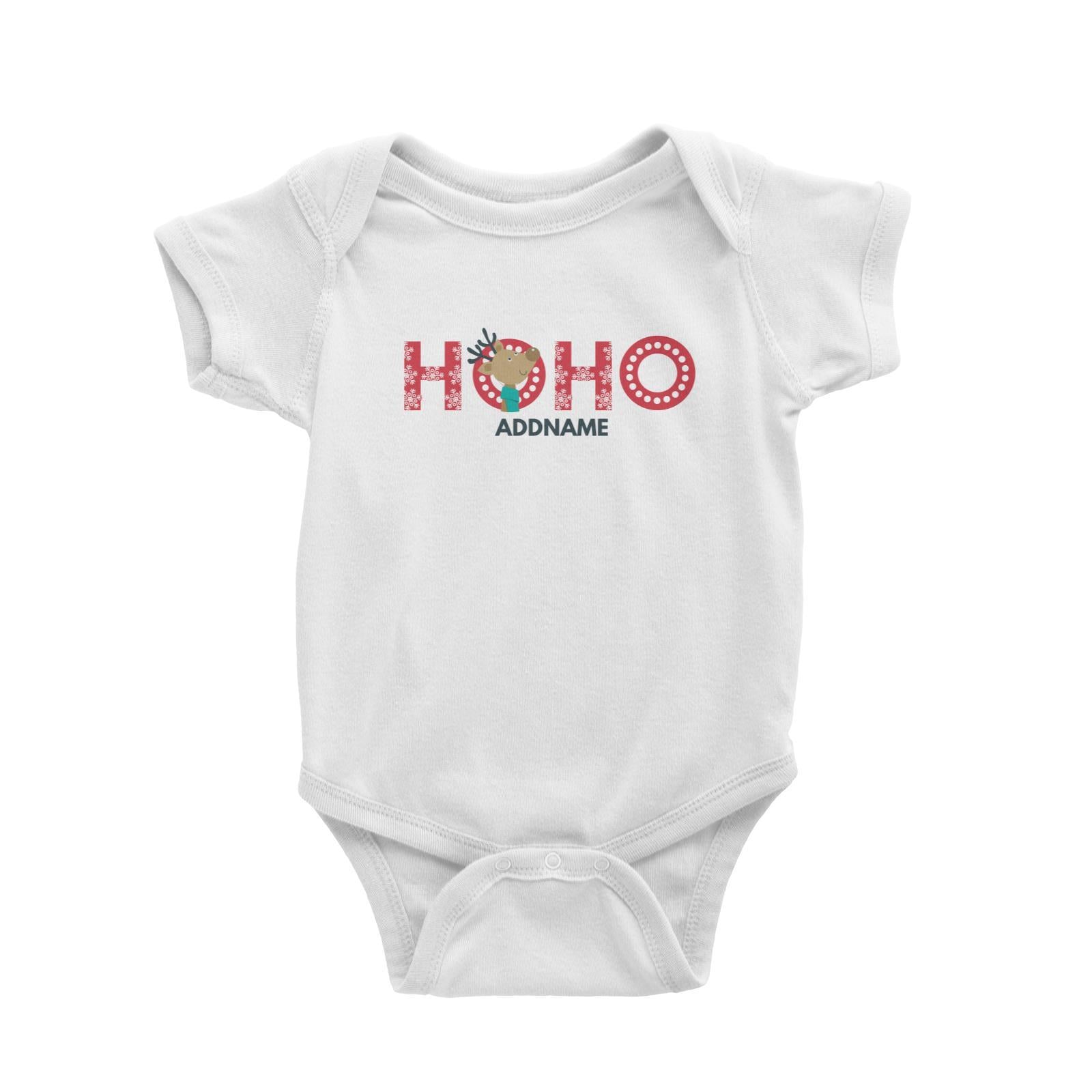 Christmas HOHO With Reindeer Addname Baby Romper