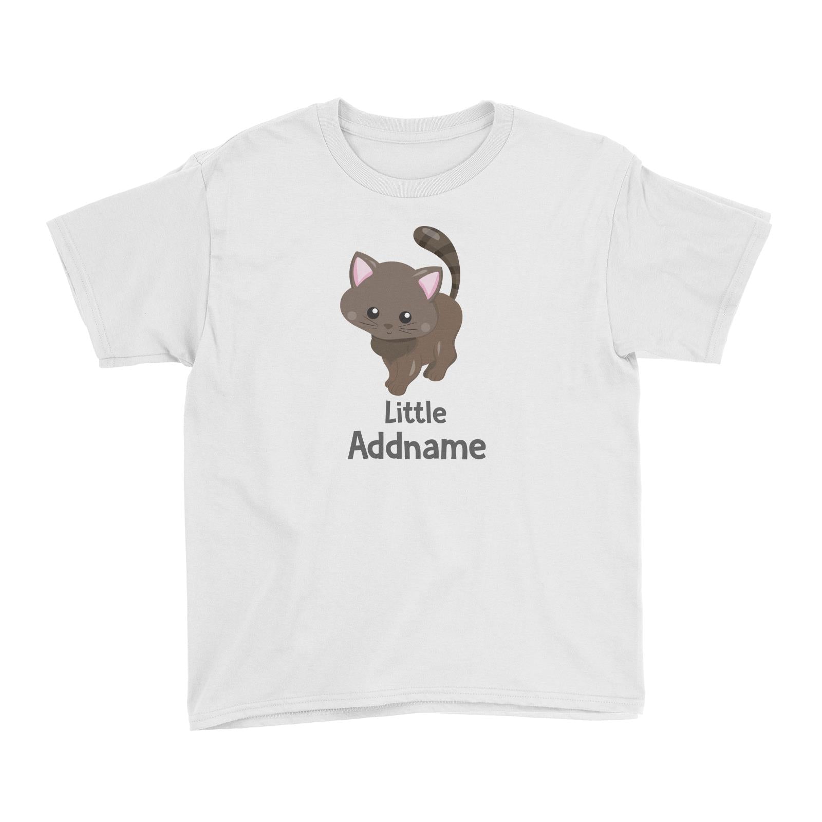 Adorable Cats Dark Brown Cat Little Addname Kid's T-Shirt