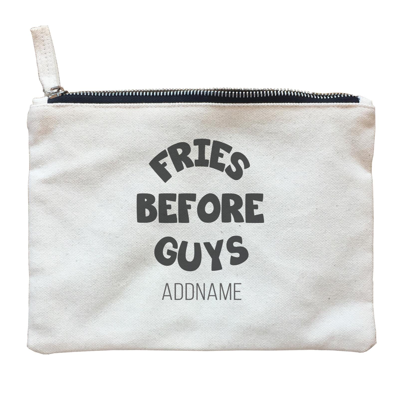 Girl Boss Quotes Fries Before Guys Addname Zipper Pouch