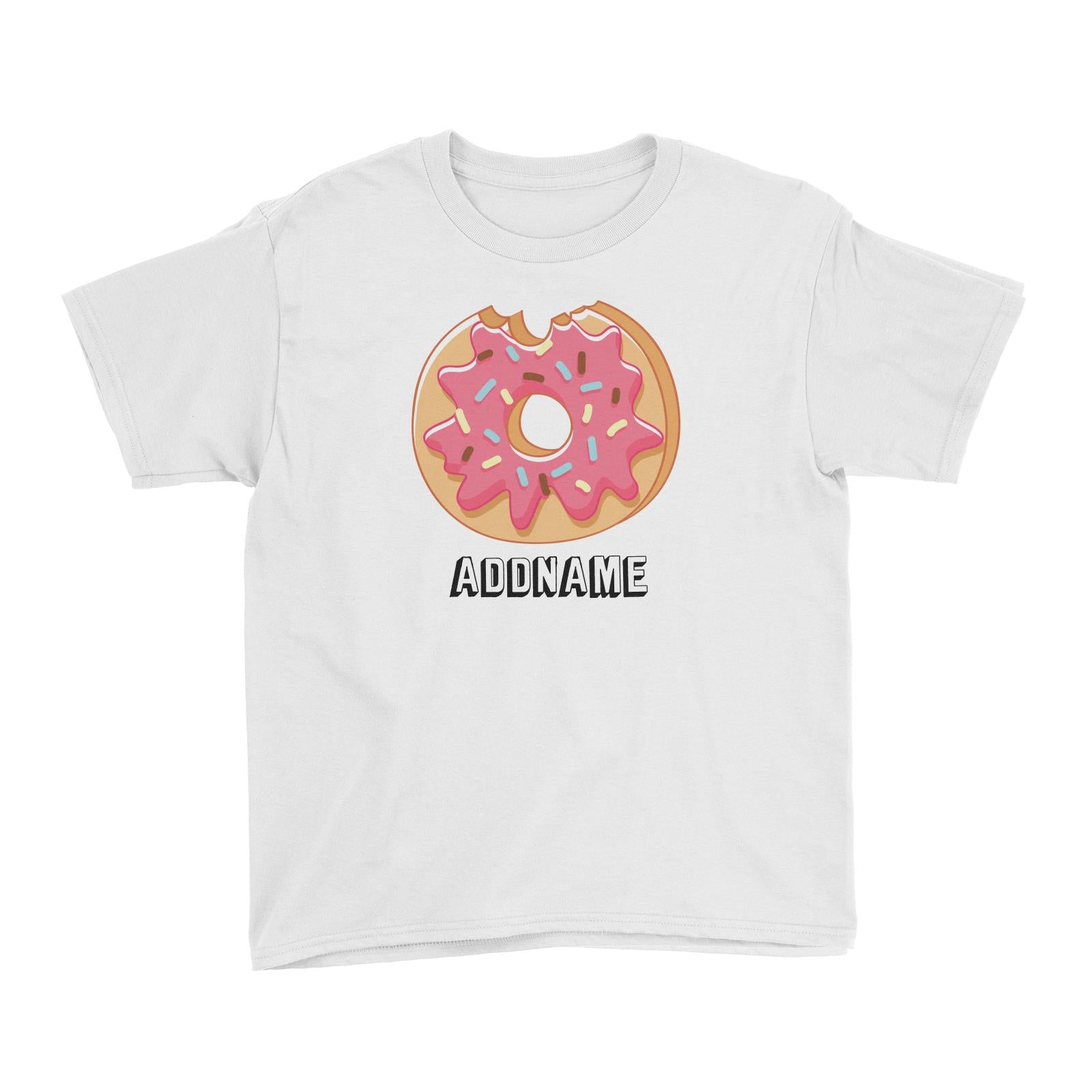 Birthday Unicorn Bitemark Donut Addname Kid's T-Shirt