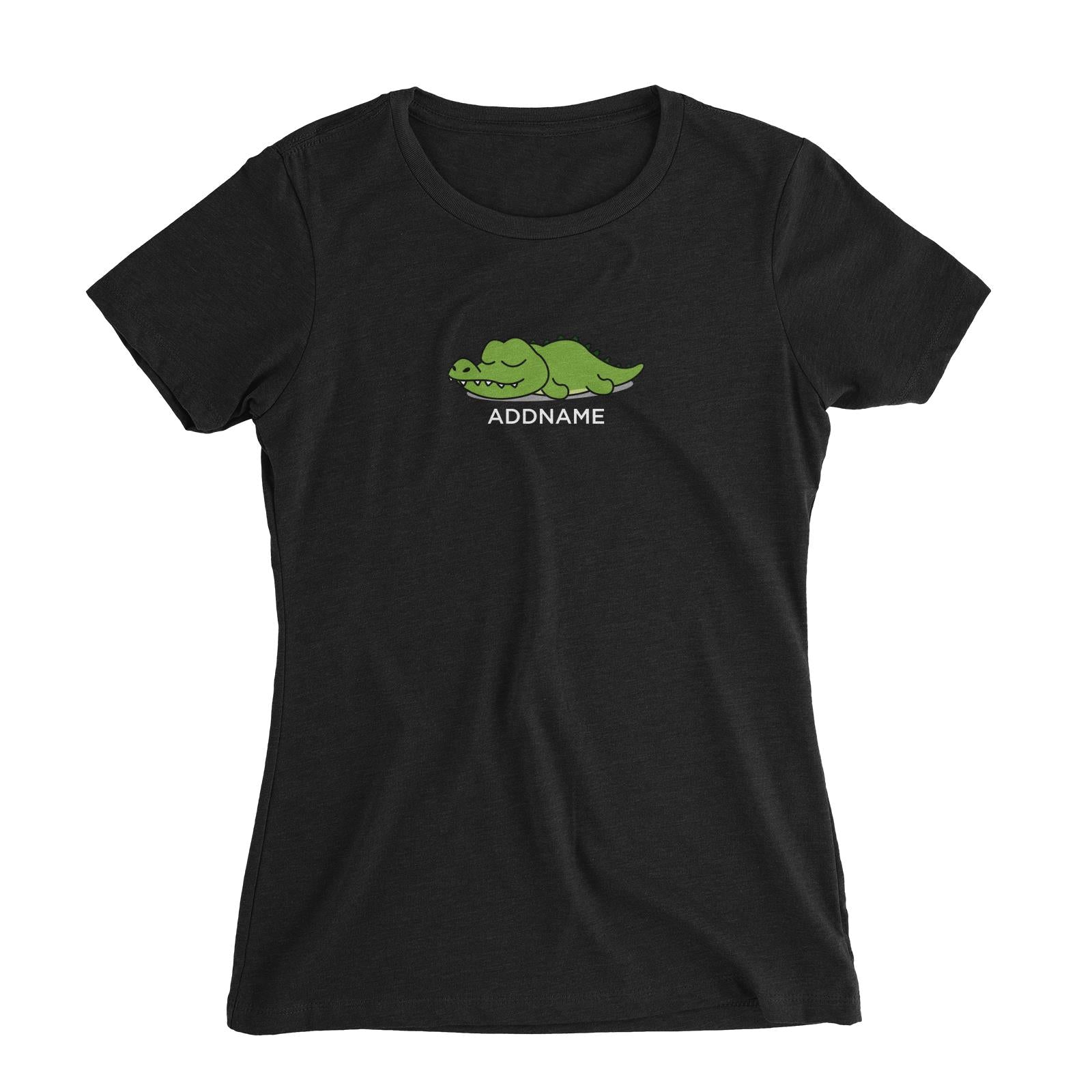 Lazy Crocodile Addname Women's Slim Fit T-Shirt