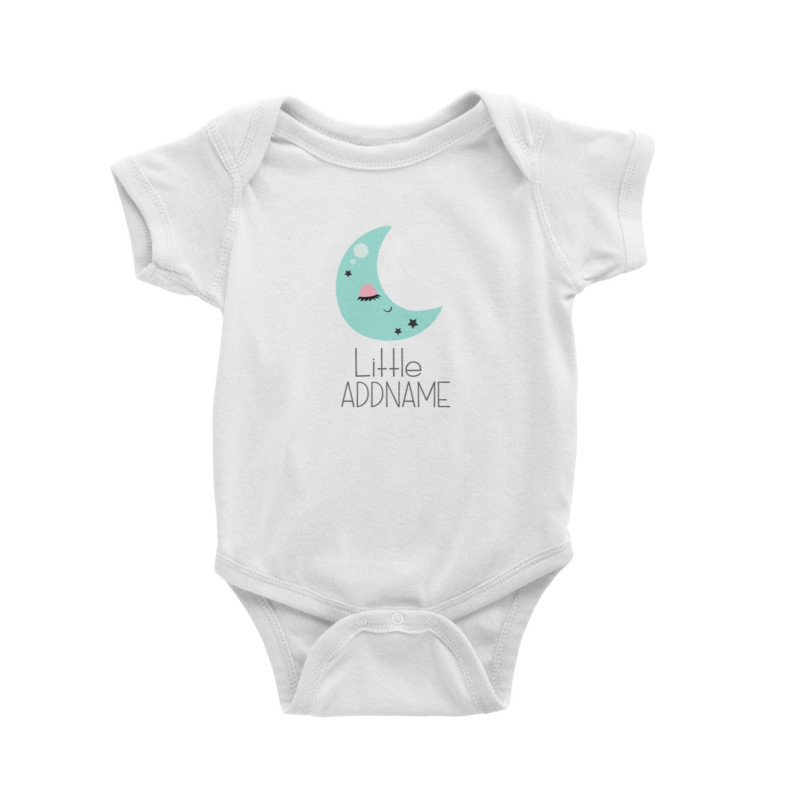 Nursery Animals Little Moon Addname White Baby Romper
