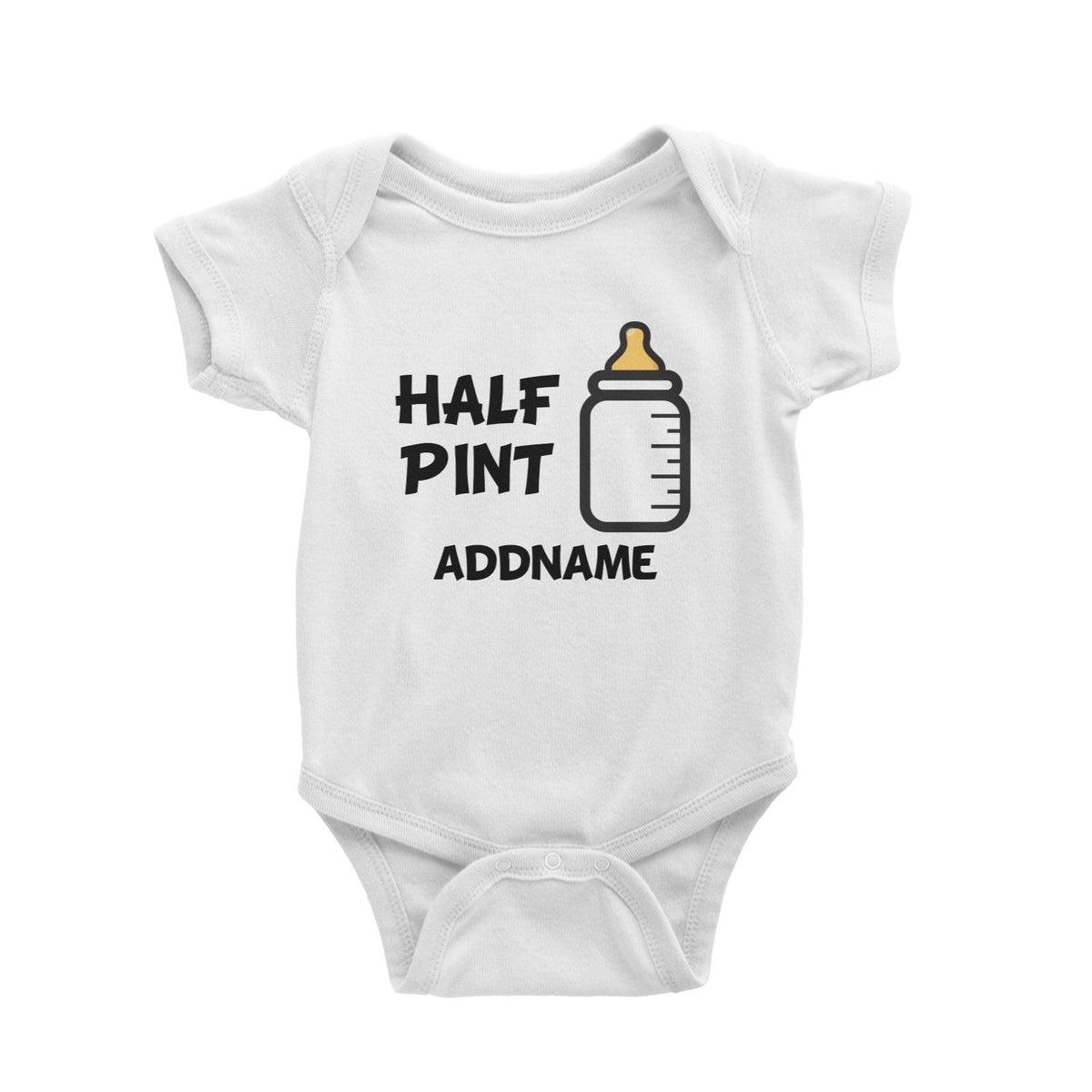 Drinking Buddies Half Pint of Milk Baby Romper