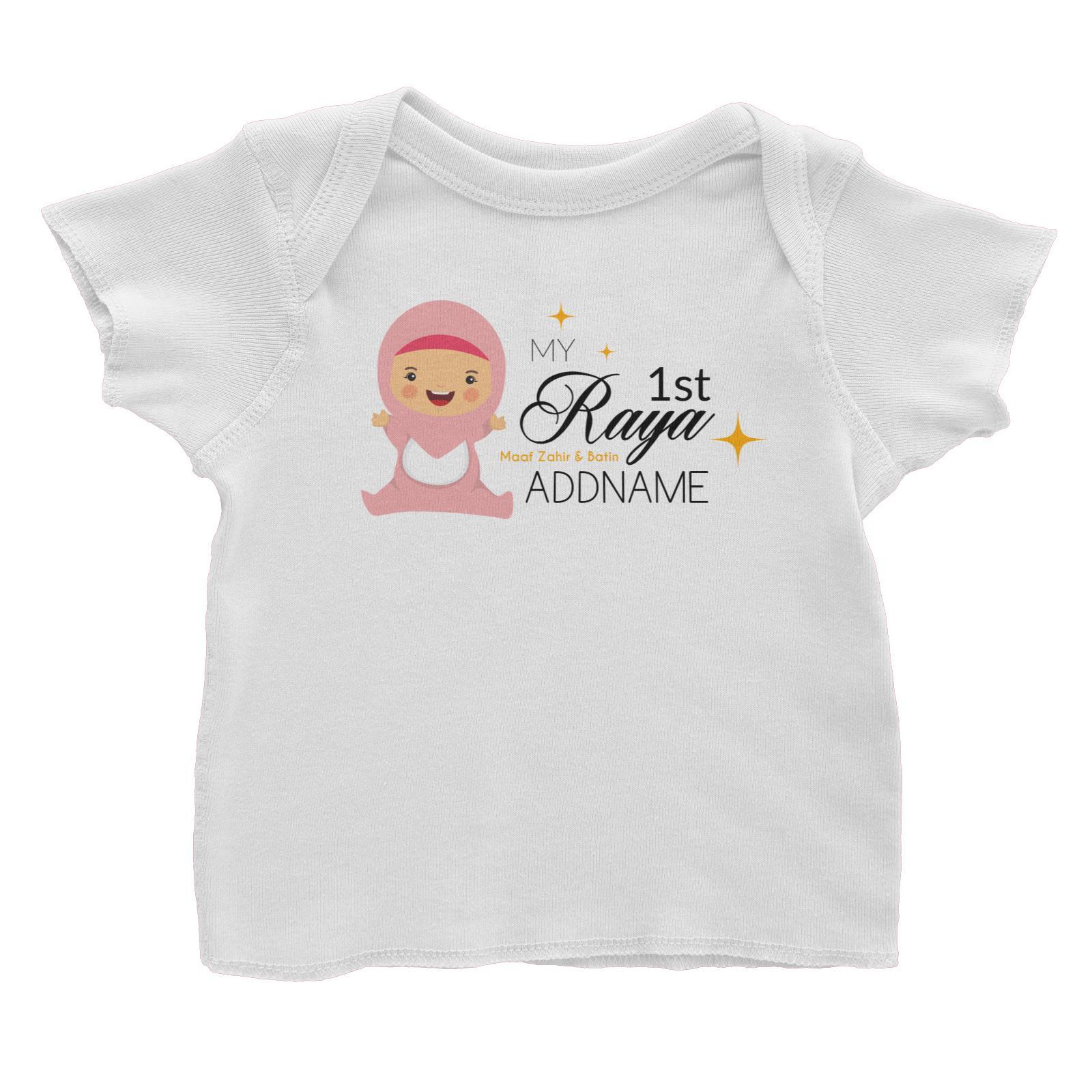 My 1st Raya Baby Girl Baby T-Shirt  Personalizable Designs Sweet Character