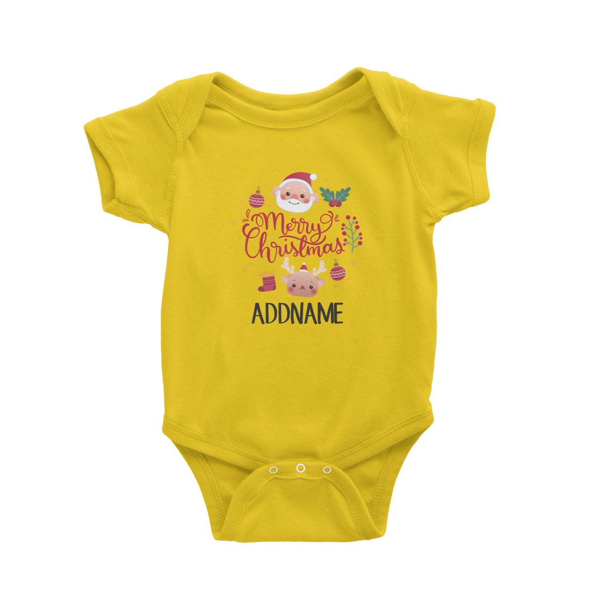Christmas Cute Animal Series Merry Christmas Baby Romper