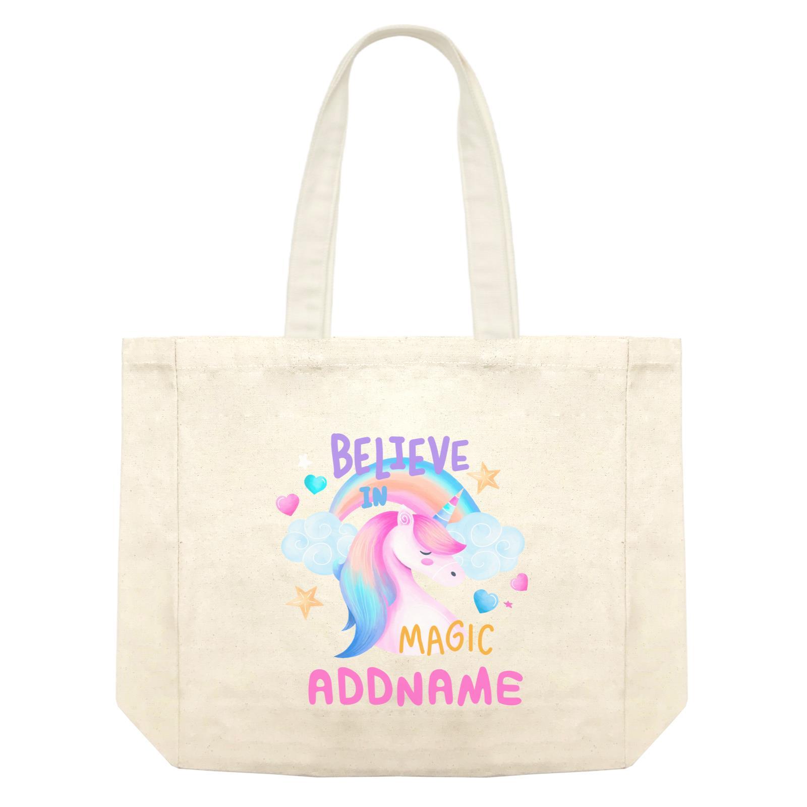 Children's Day Gift Series Believe In Magic Unicorn Addname Shopping Bag
