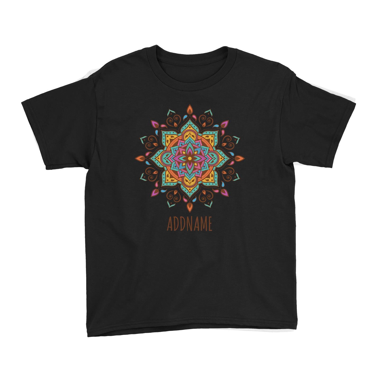 Colourful Mandala 2 Addname Kid's T-Shirt