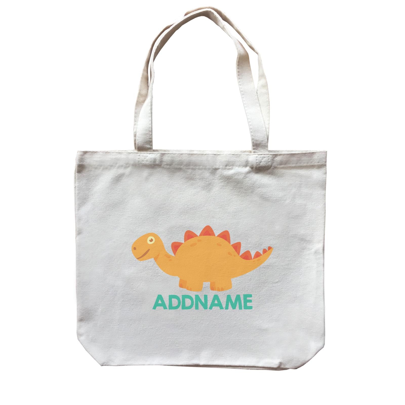 Cute Stegosaurus Dinosaur Personalizable Design Canvas Bag