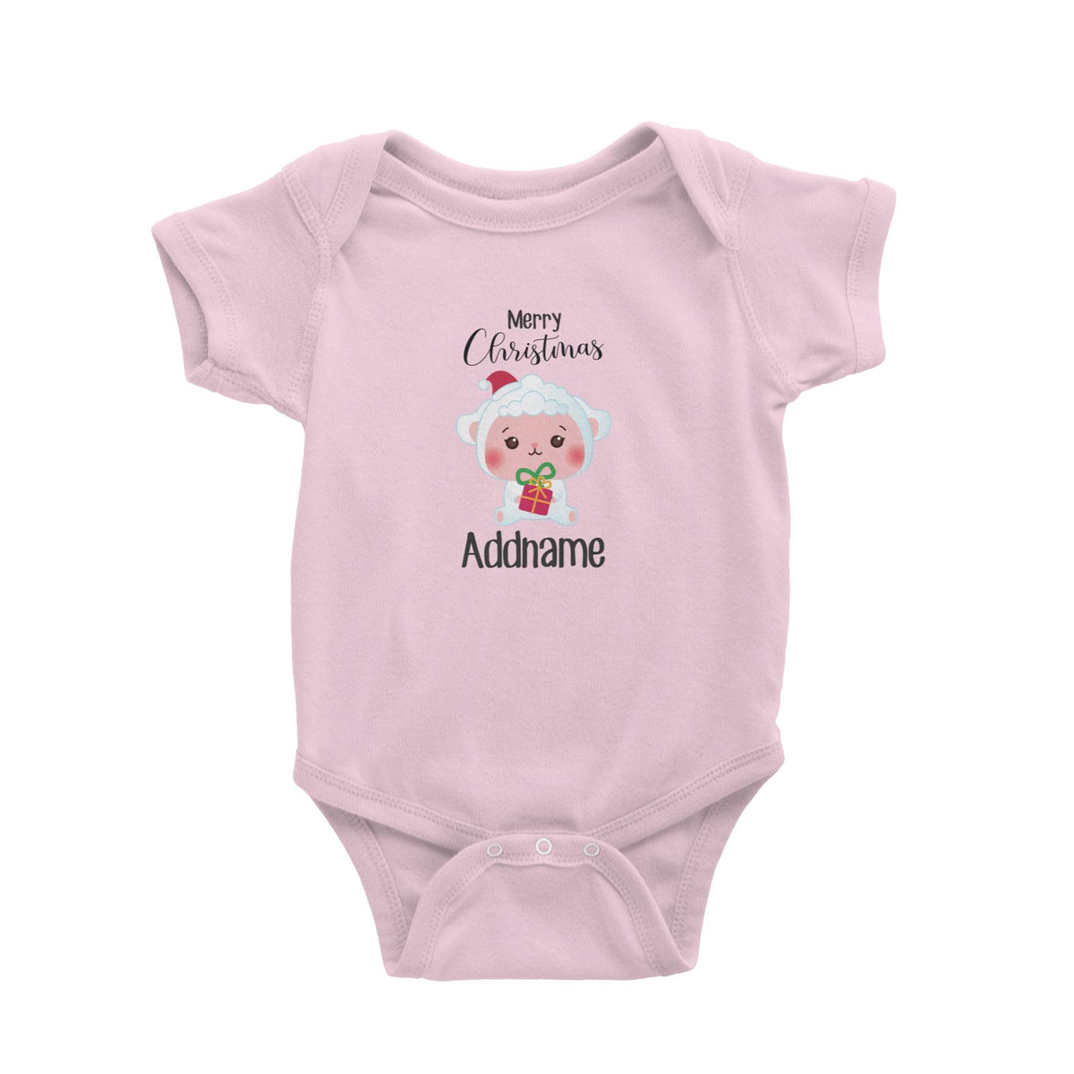 Christmas Cute Animal Series Sheep Merry Christmas Baby Romper