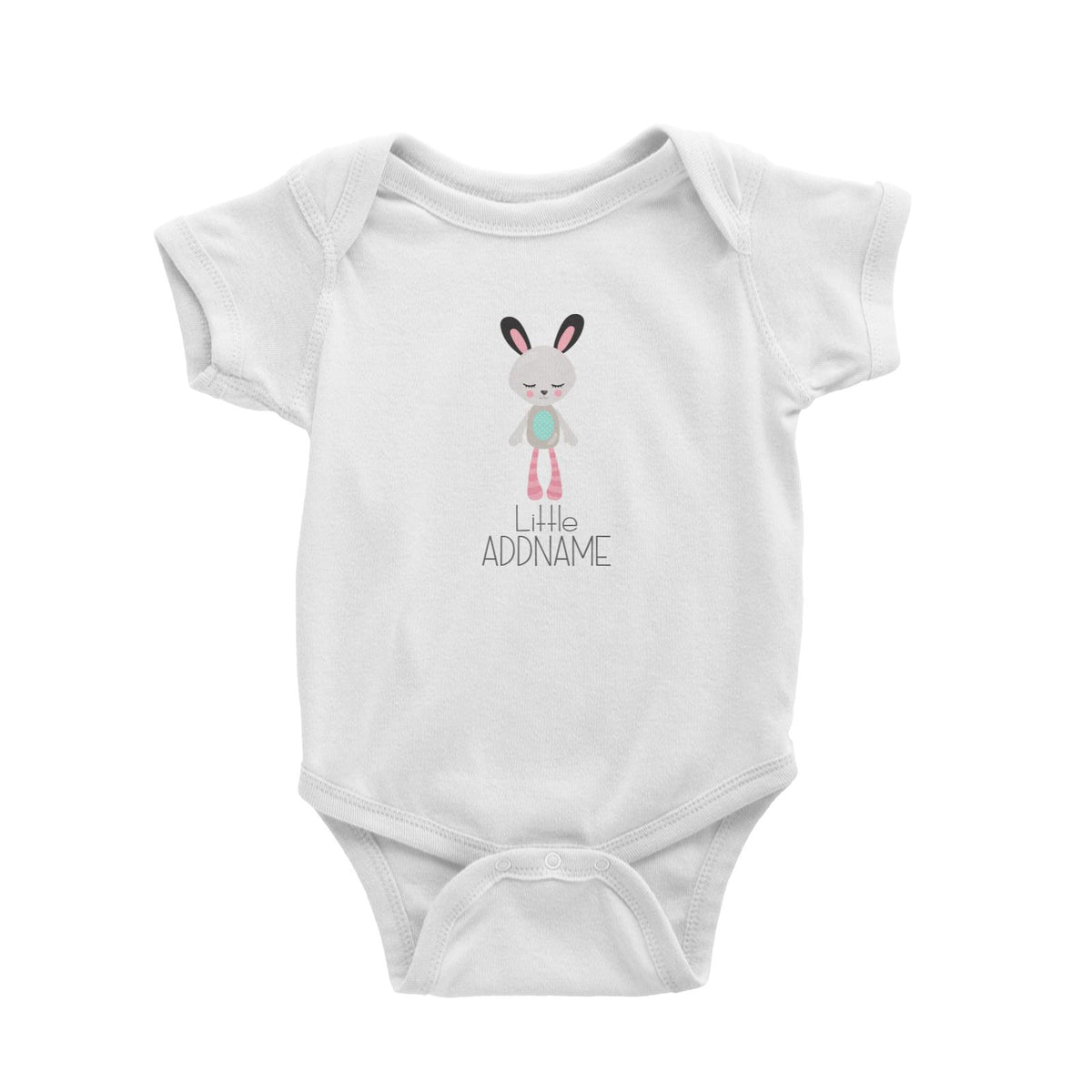 Nursery Animals LIttle Rabbit Addname White Baby Romper