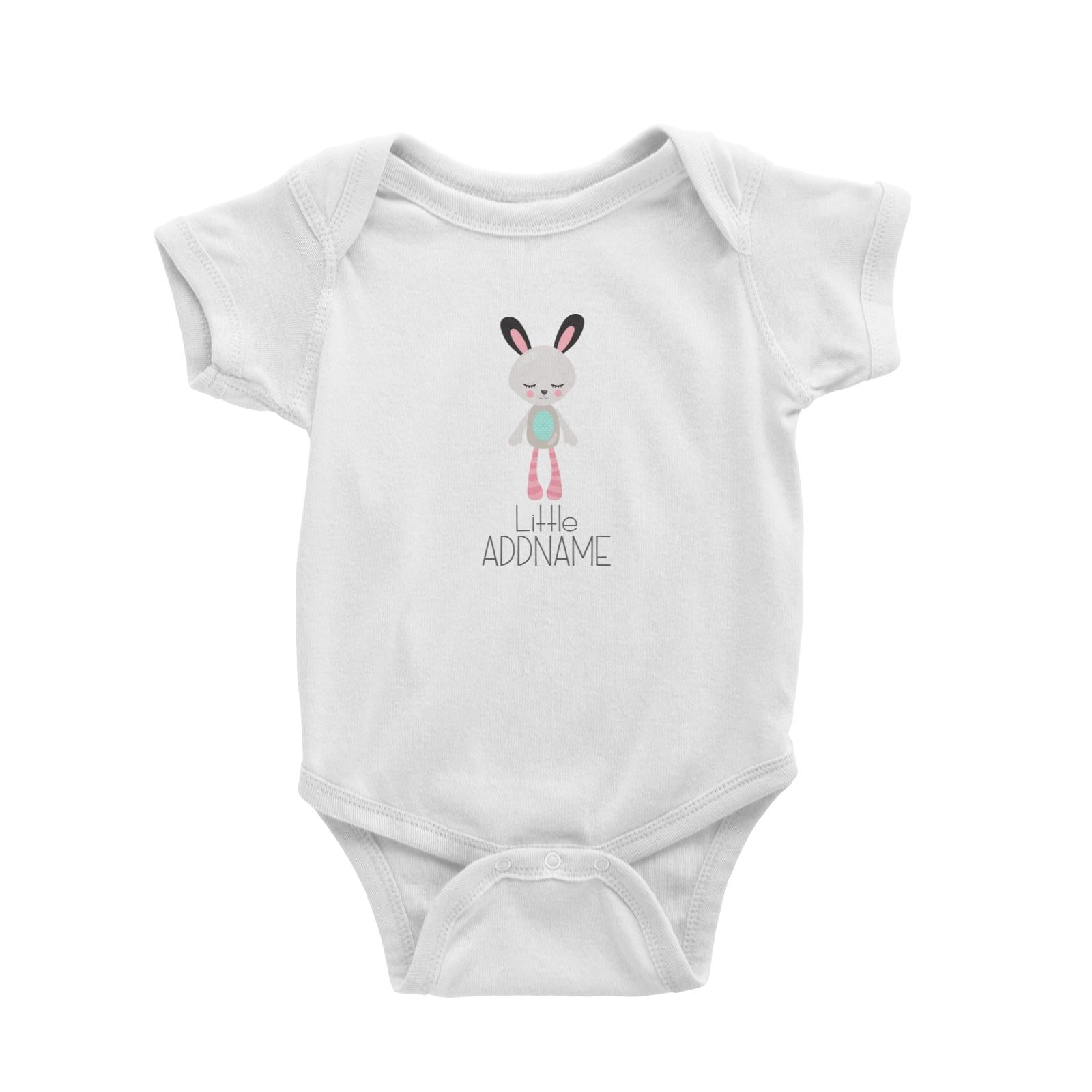 Nursery Animals LIttle Rabbit Addname White Baby Romper