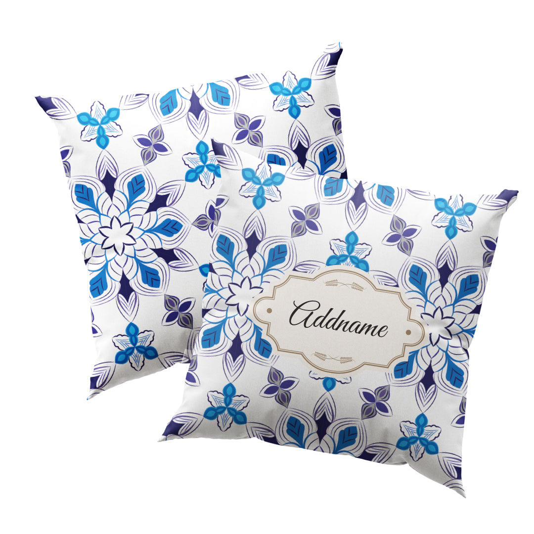 Moroccan Series - Arabesque Frost Full Print Cushion Cover with Inner Cushion