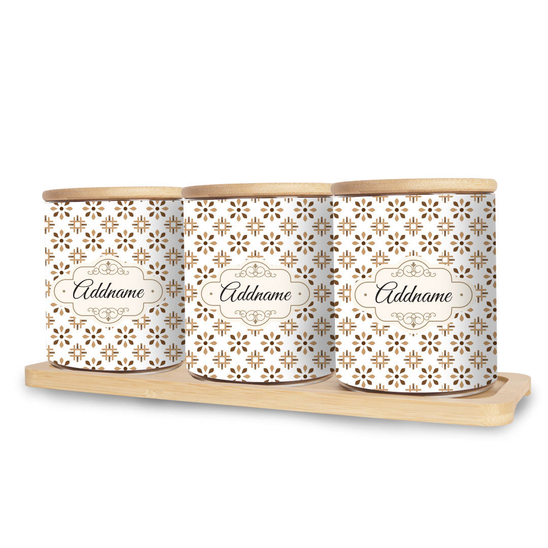 Arabesque Tawny Brown Canister