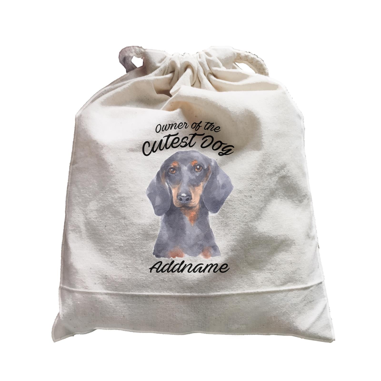 Watercolor Dog Owner Of The Cutest Dog Dachshund Addname Satchel