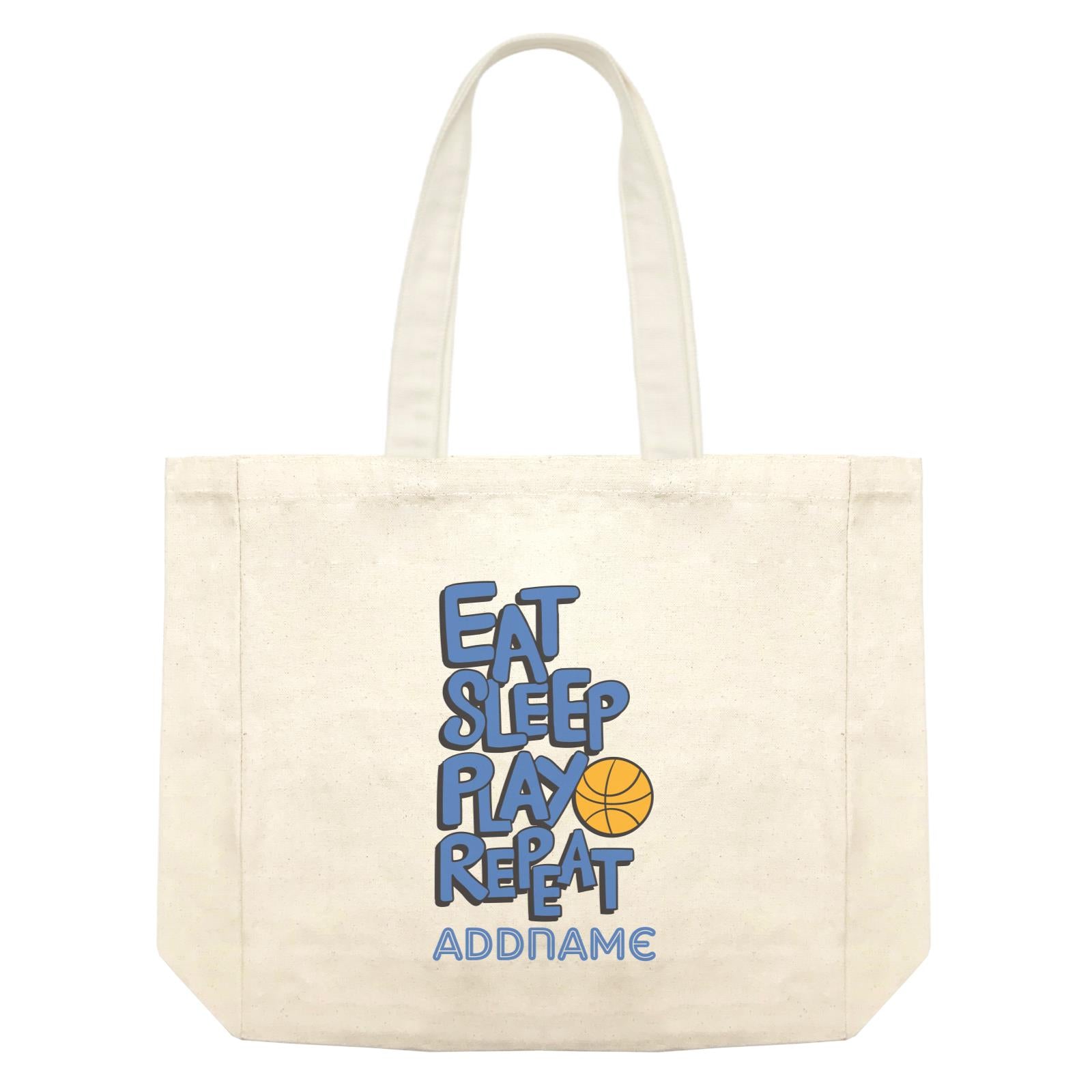 Cool Cute Words Eat Sleep Play Repeat Addname Shopping Bag