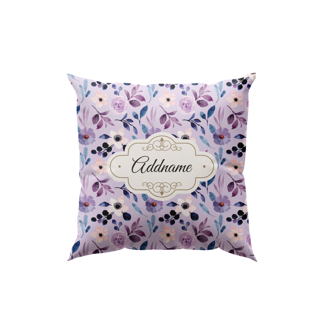 Laura Series - Violet Full Print Cushion Cover with Inner Cushion