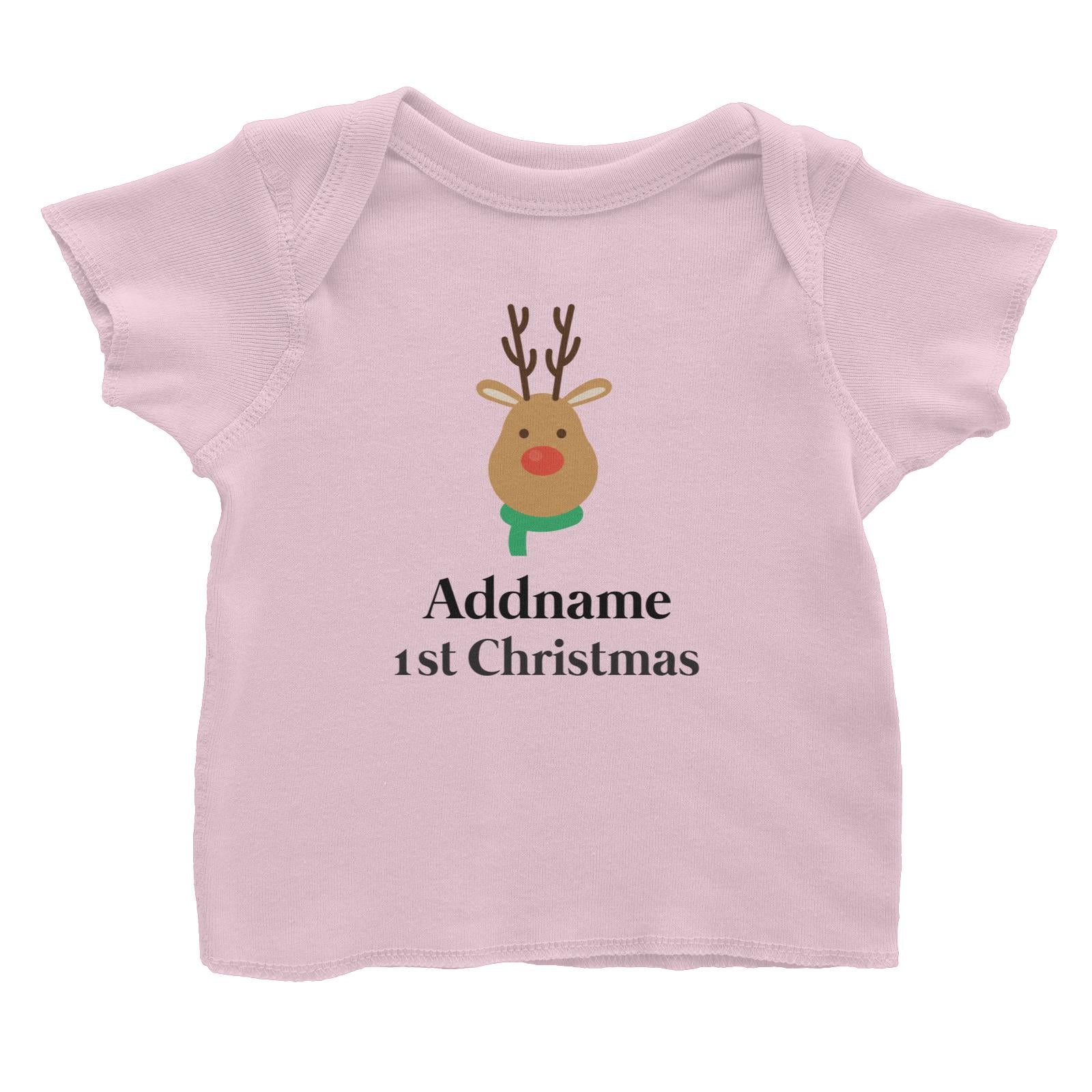 Christmas Series Cute Simple Reindeer 1st Christmas Baby T-Shirt