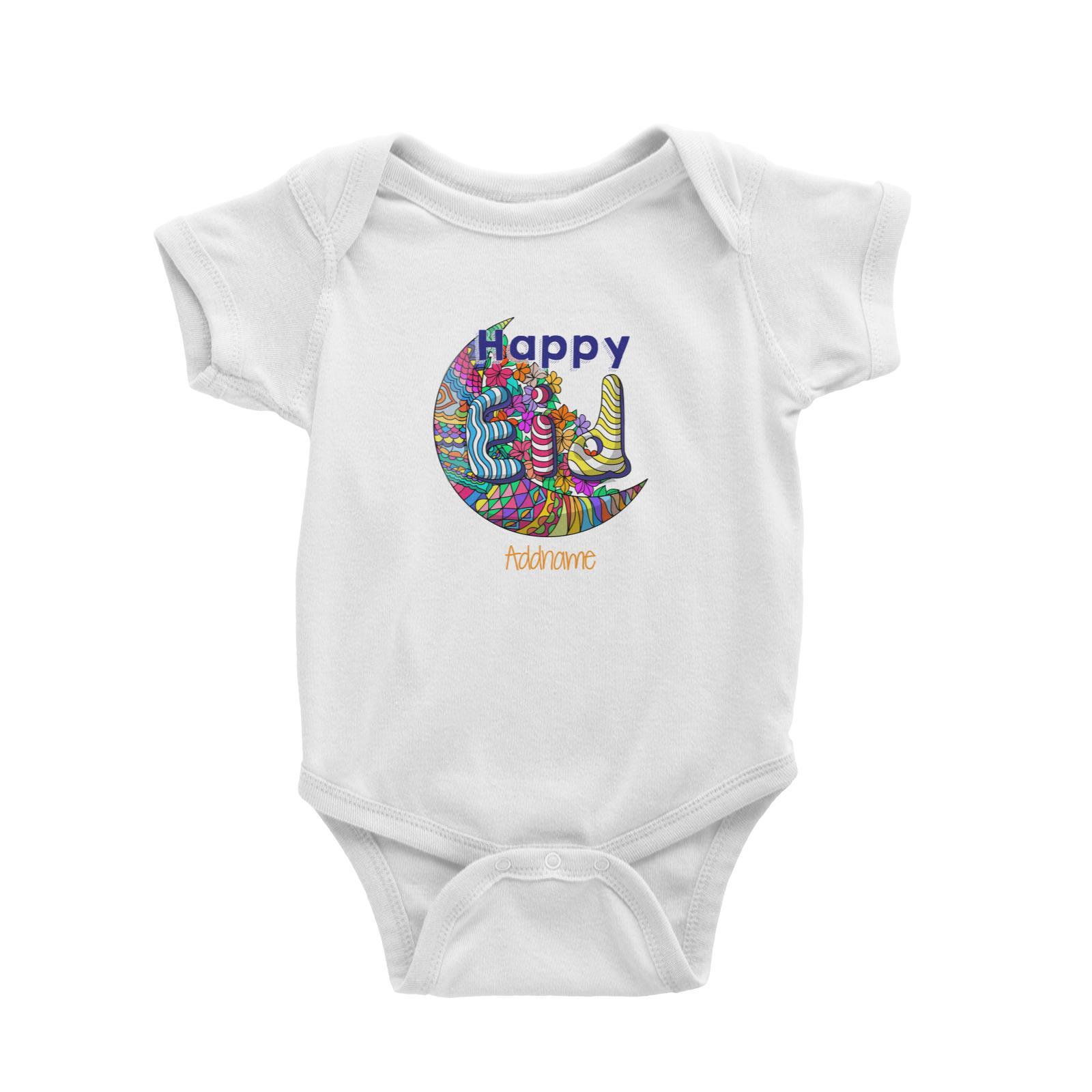 Raya Moon Doodle Moon Happy EID Addname Baby Rompers