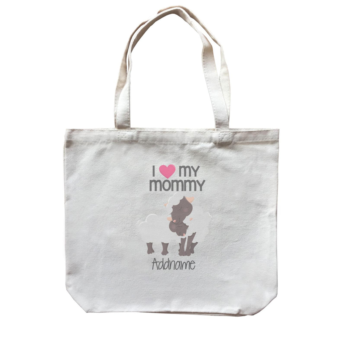 Animal &amp;Loved Ones Sheep I Love My Mommy Addname Canvas Bag