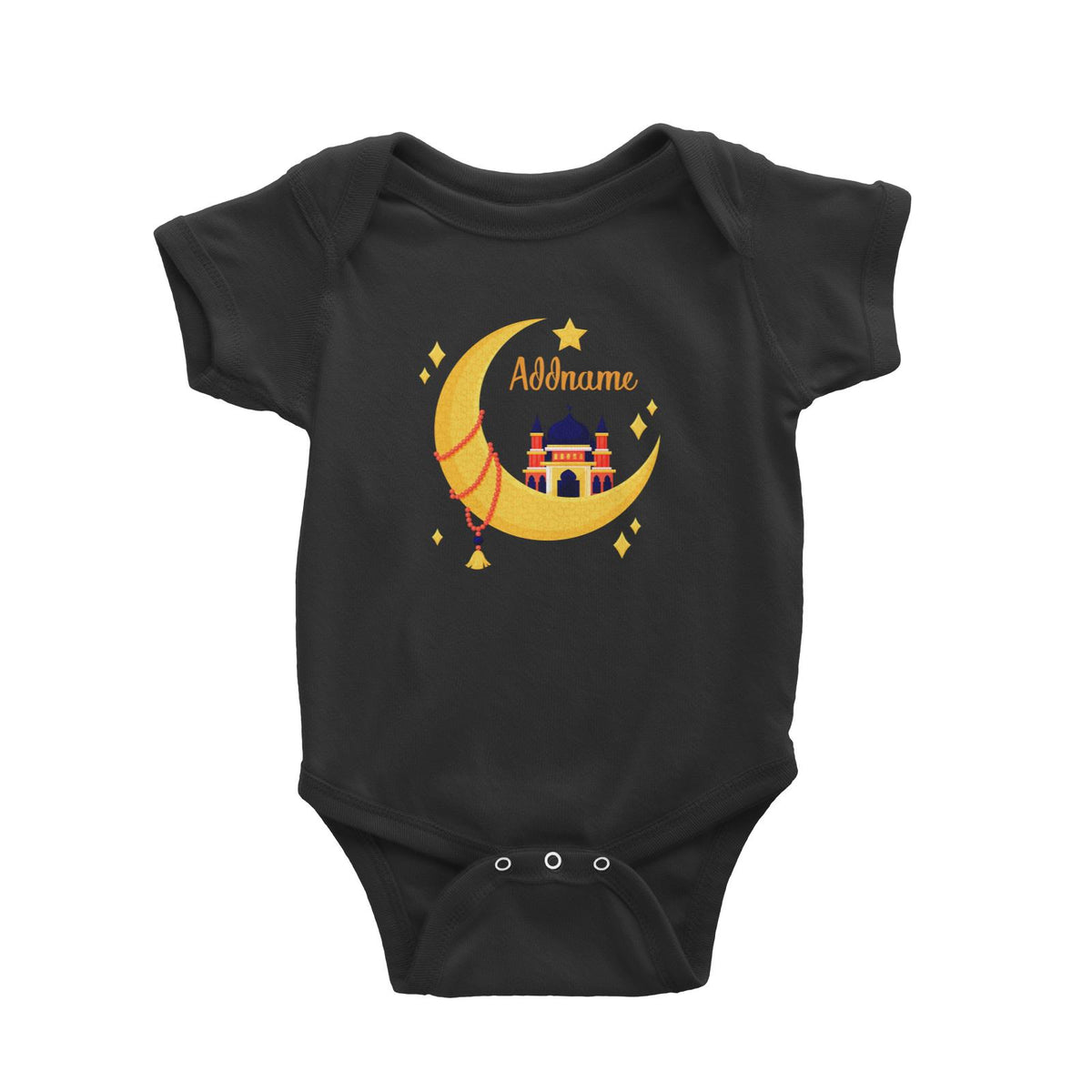 Raya Moon Islamic Moon Star And Mosque Addname Baby Rompers