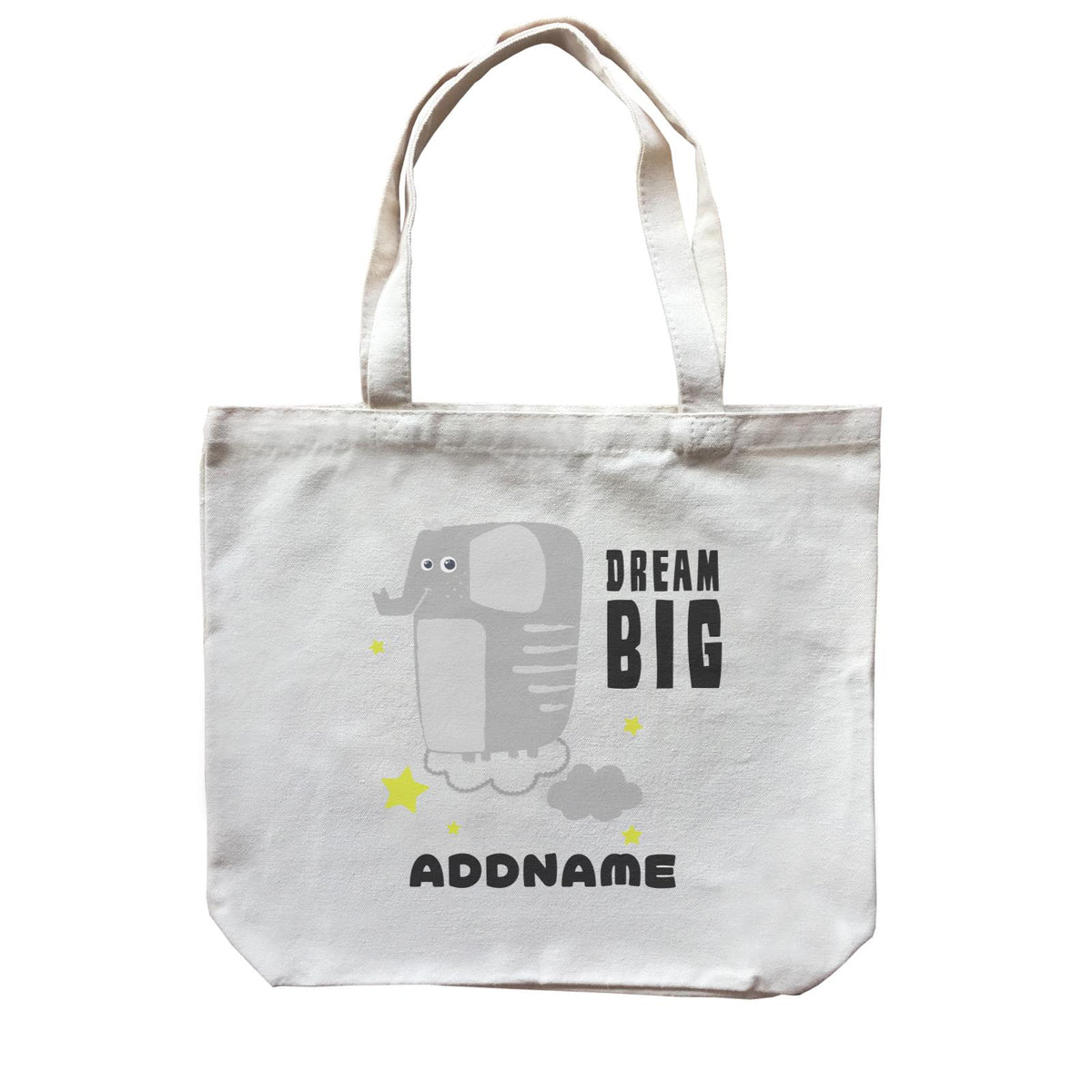 Dream Big Elephant Addname Canvas Bag