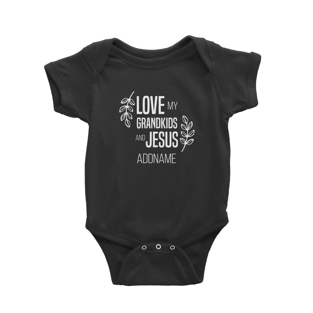 Christian Series Love My Grandkids And Jesus Addname Baby Romper