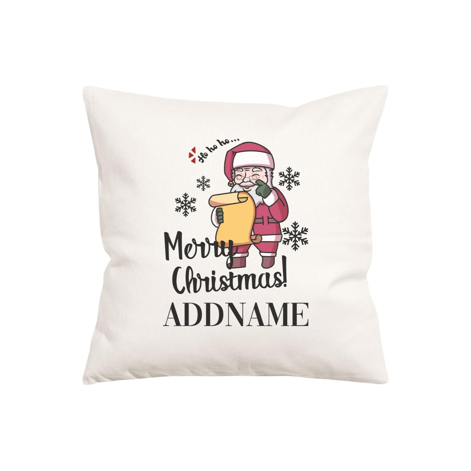 Xmas Christmas Chibi Family Santa Grandpa Wishes Merry Christmas Pillow Pillow Cushion