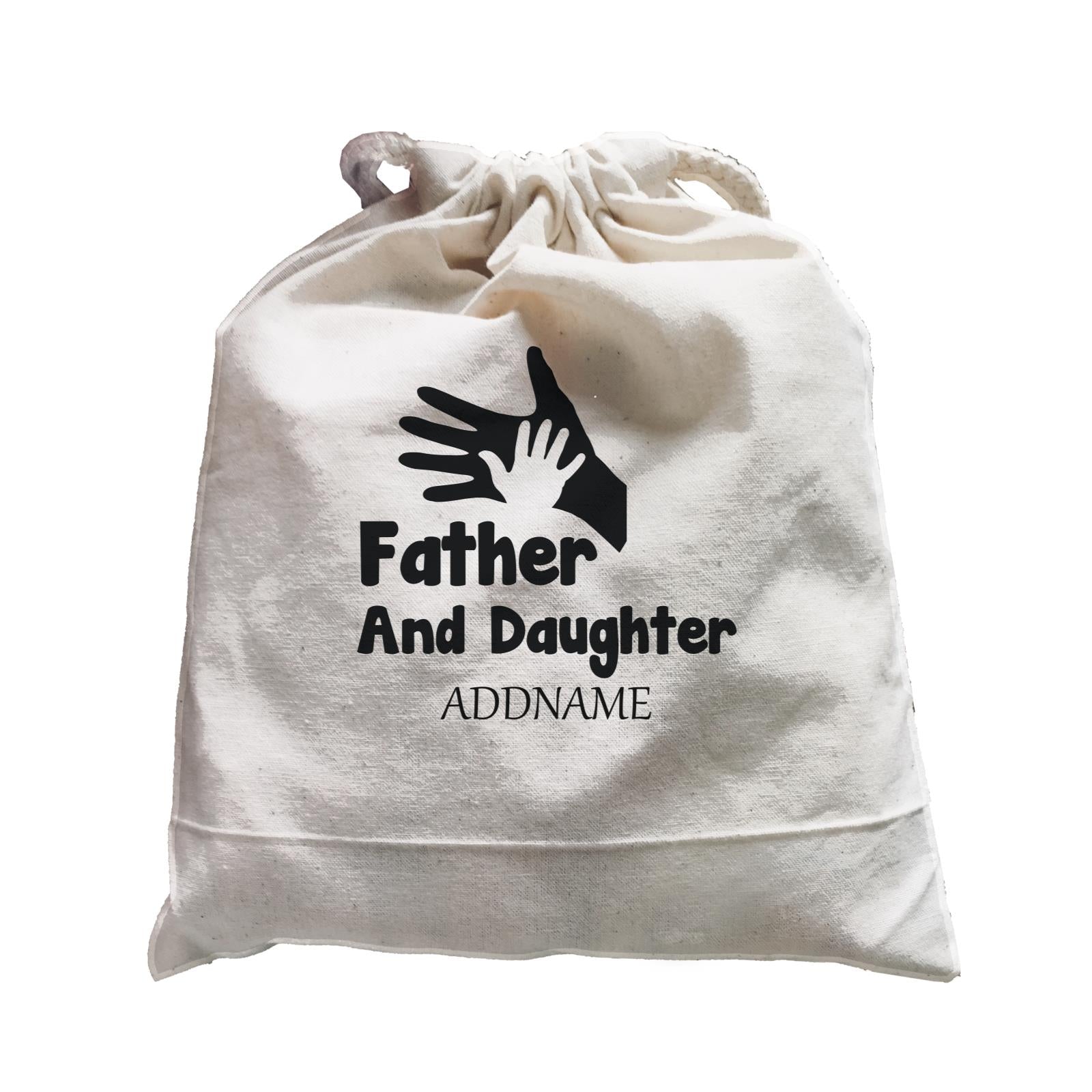 Hands Family Father And Daughter Addname Satchel