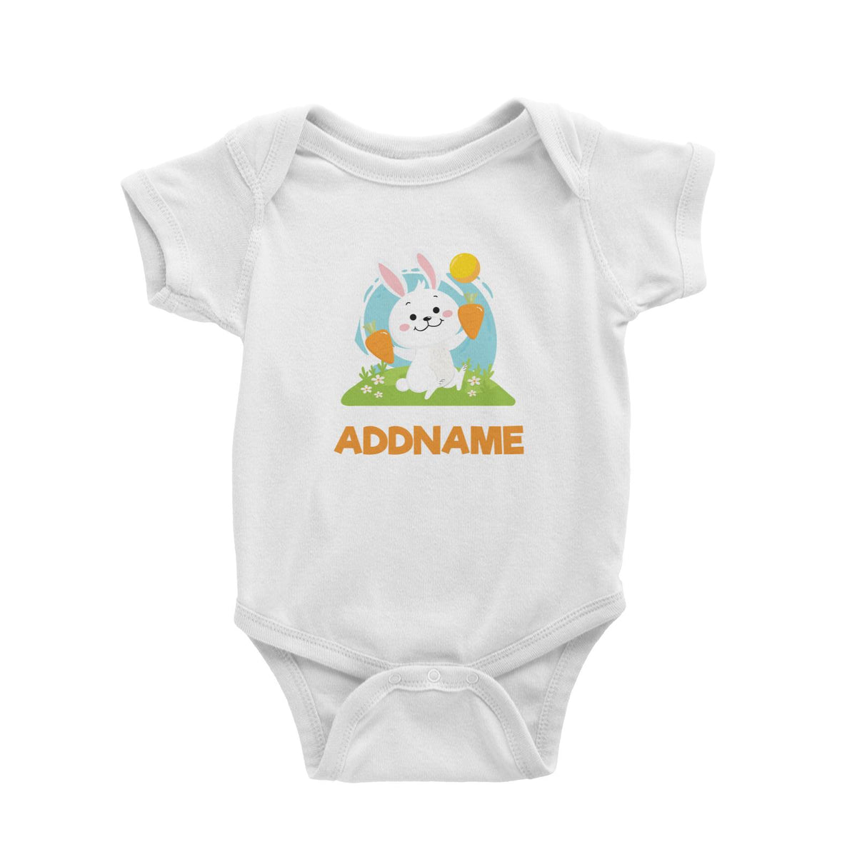 Greenery Rabbit  Baby Romper